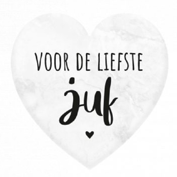 Hartenwens - voor de liefste juf