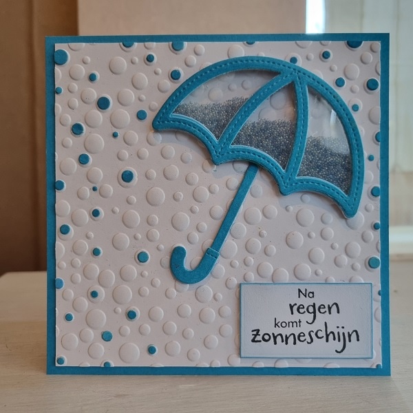 Wenskaart - Na regen komt zonneschijn (schudkaart)
