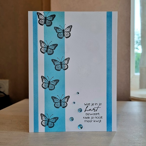 Wenskaart - Wat je in je hart bewaart (vlinders)