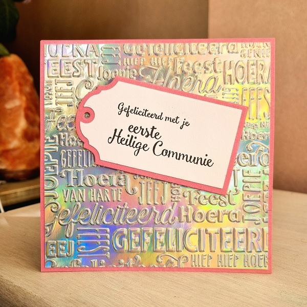 Wenskaart - eerste heilige communie (holografisch)