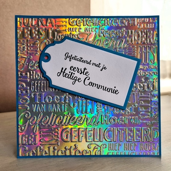 Wenskaart - eerste heilige communie (holografisch)