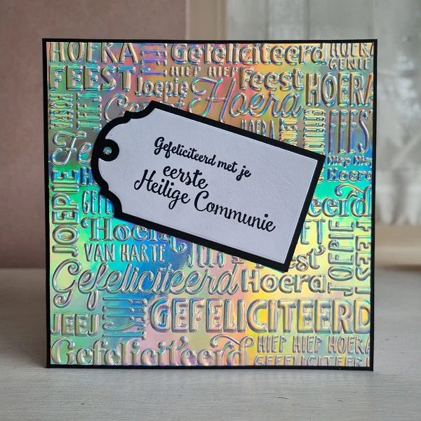 Wenskaart - eerste heilige communie (holografisch)