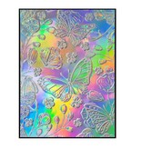 Wenskaart - Vlinder relief (holografisch)