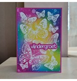 Wenskaart -  Vlindergroet