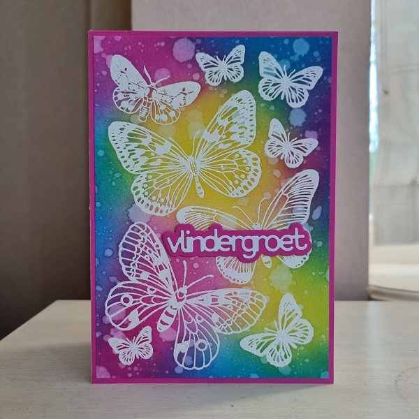 Wenskaart -  Vlindergroet