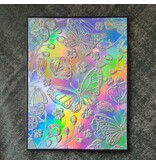 Wenskaart - Vlinder relief (holografisch)