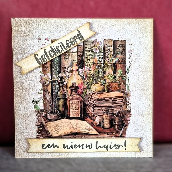 Wenskaart -  Gefeliciteerd, een nieuw huis!