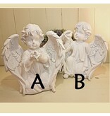 Beeld engel met vogel in de hand (prijs per stuk!)