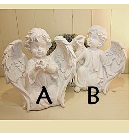 Beeld engel met vogel in de hand (prijs per stuk!)