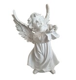 Beeld engel met vogel in hand  (33 cm!)