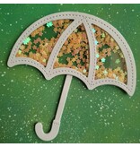 Wenskaart - Paraplu (zonneschijn, doorbijten)