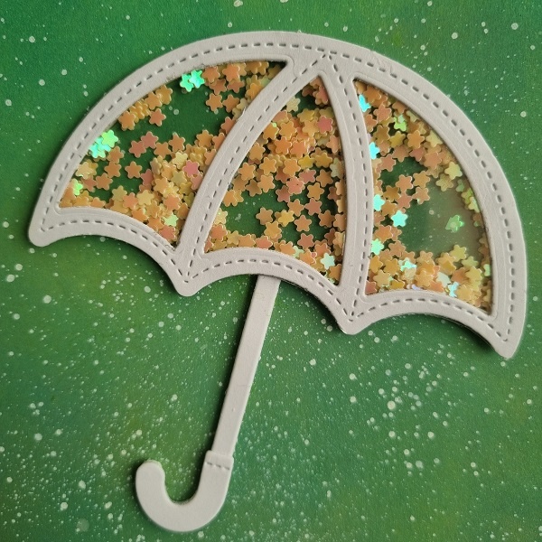 Wenskaart - Paraplu (schudkaart)