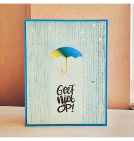 Kaart - Geef niet op (paraplu)