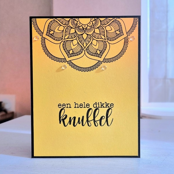 Wenskaart - Een hele dikke knuffel (mandala)