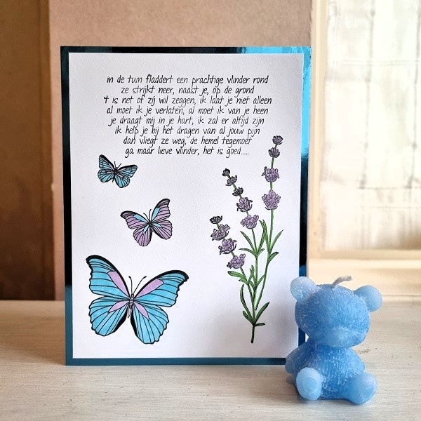 Wenskaart - Ga maar lieve vlinder