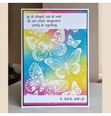 Wenskaart - vlinders (voorbij de regenboog)