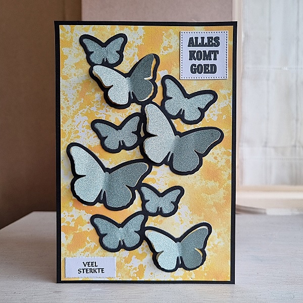 Wenskaart - Vlinders (alles komt goed, veel sterkte)