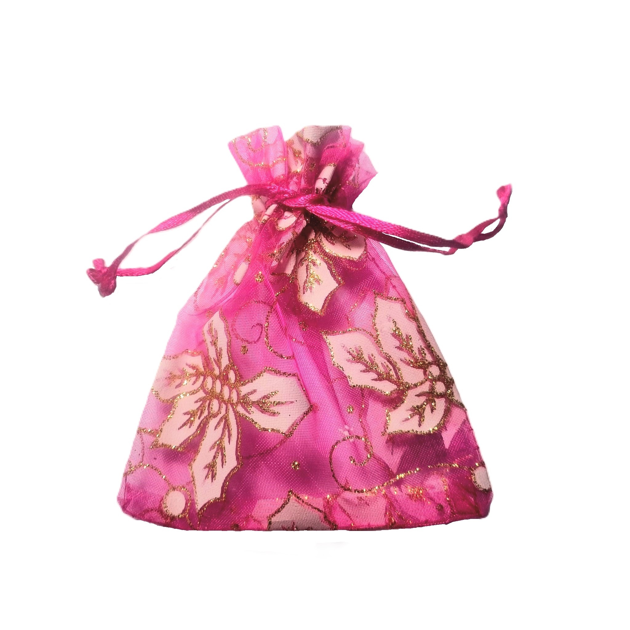 Luxe kerst organza zakjes (5 stuks!)