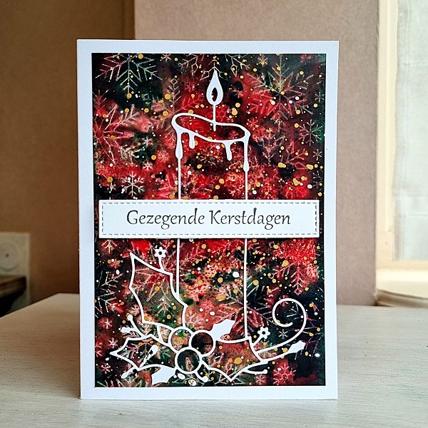 Kerstkaart - Gezegende Kerstdagen (kaars)