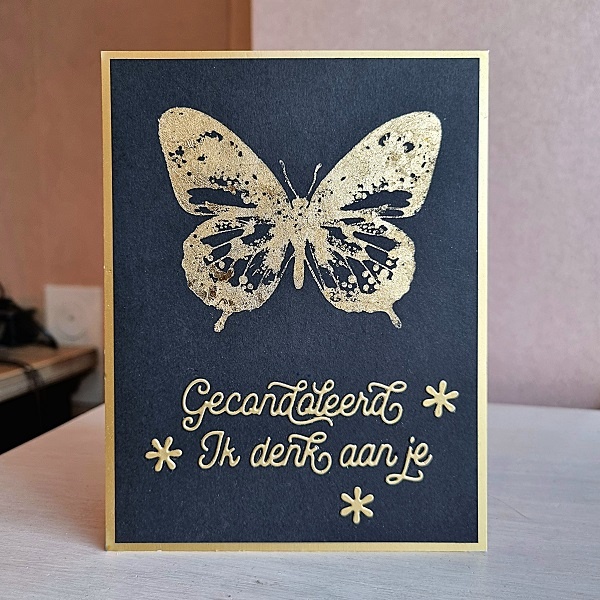 Wenskaart - Gecondoleerd (ik denk aan je)