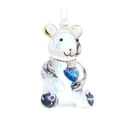 Raamhanger - Happy little bear (blauw)