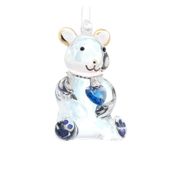 Raamhanger - Happy little bear (blauw)