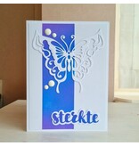 Wenskaart - Sterkte (grote witte vlinder)