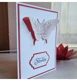 Wenskaart vlinder - heel veel sterkte