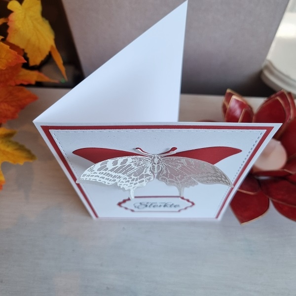 Wenskaart vlinder - heel veel sterkte