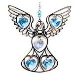 Suncatcher engel met hartjes (diverse kleuren)
