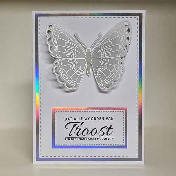 Wenskaart - Dat alle woorden van troost een bron van kracht mogen zijn (holografisch)