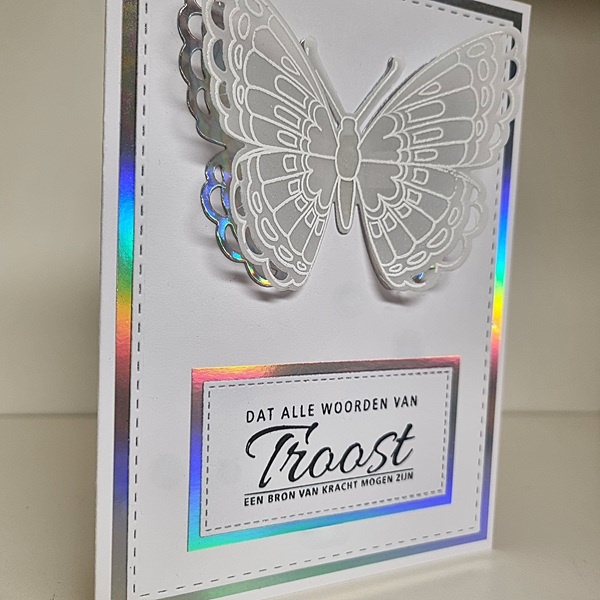 Wenskaart - Dat alle woorden van troost een bron van kracht mogen zijn (holografisch)