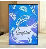 Wenskaart - witte veertjes (gecondoleerd met dit grote verlies))