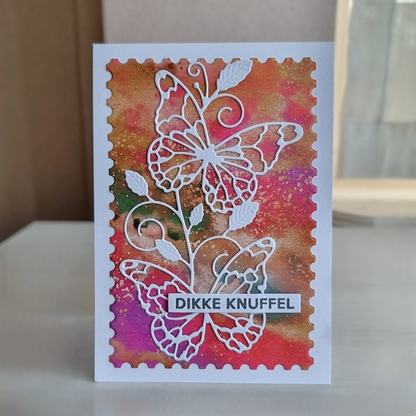 Wenskaart - Dikke knuffel (vlinders)