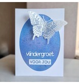 Wenskaart - Vlindergroet, voor jou