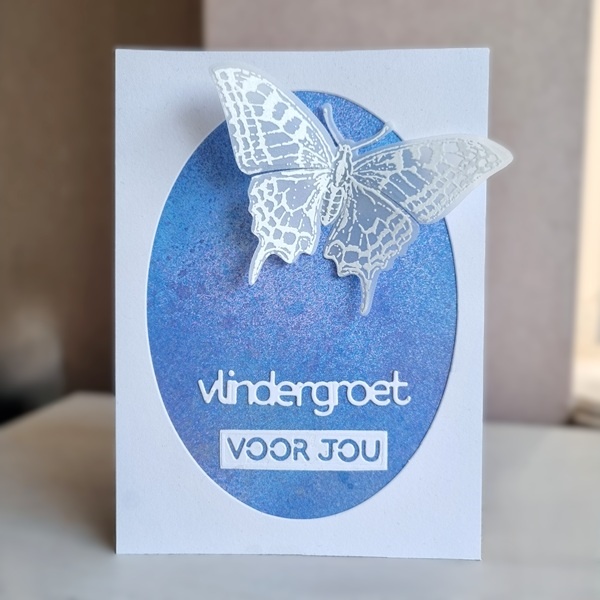 Wenskaart - Vlindergroet, voor jou