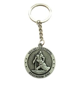 Christoffel muntje sleutelhanger