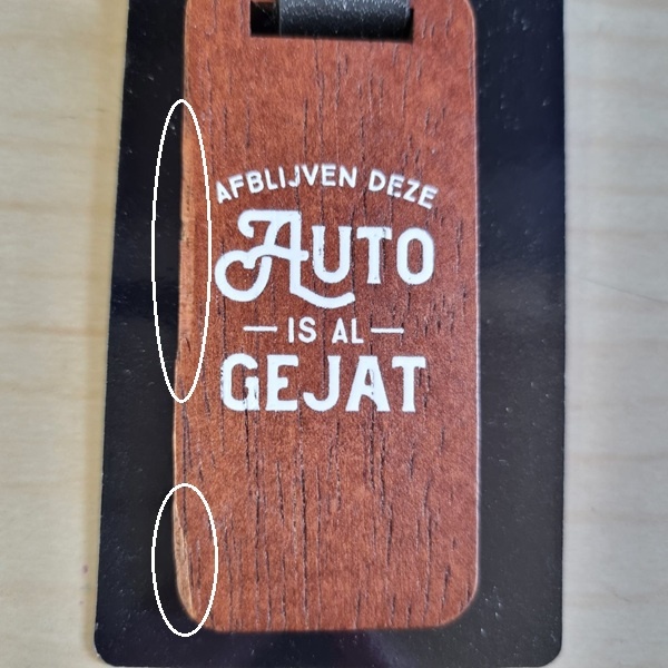 Sleutelhanger - Afblijven! (gevallen engeltje)