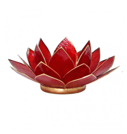 Lotus kaarshouder - rood (gevallen engeltje)