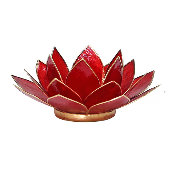 Lotus kaarshouder - rood (gevallen engeltje)