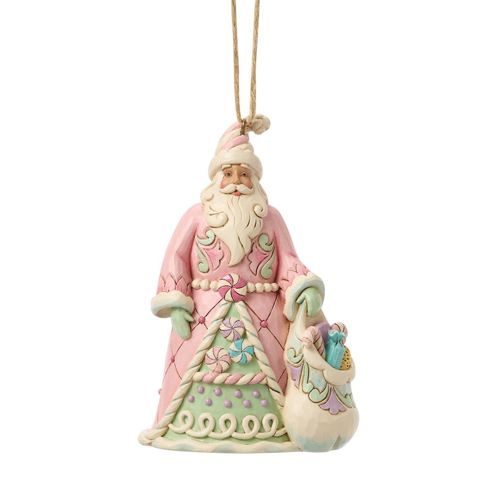 Jim Shore Sweets Santa with a Bag of Candy Hanging Ornament