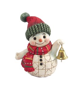 Mini Snowman Holding Bell