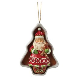 Gingerbread Cookie Cutter Santa - Hanging Ornament