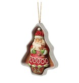 Jim Shore Gingerbread Cookie Cutter Santa Hanging Ornament - kersthanger
