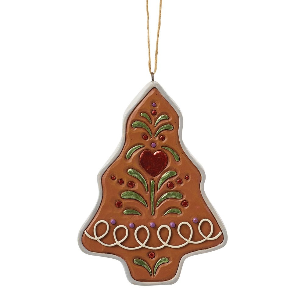 Jim Shore Gingerbread Cookie Cutter Santa Hanging Ornament - kersthanger