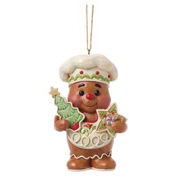 Gingerbread Jolly Character with Cookies - Hanging Ornament