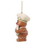 Jim Shore Gingerbread Jolly Character with Cookies Hanging Ornament - kersthanger