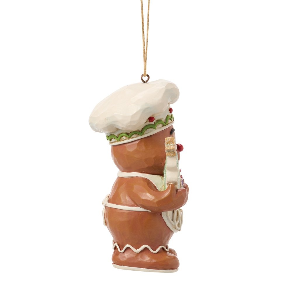 Jim Shore Gingerbread Jolly Character with Cookies Hanging Ornament - kersthanger