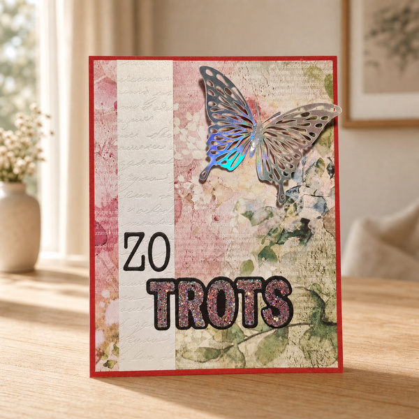 Wenskaart - Zo trots met holo-vlinder