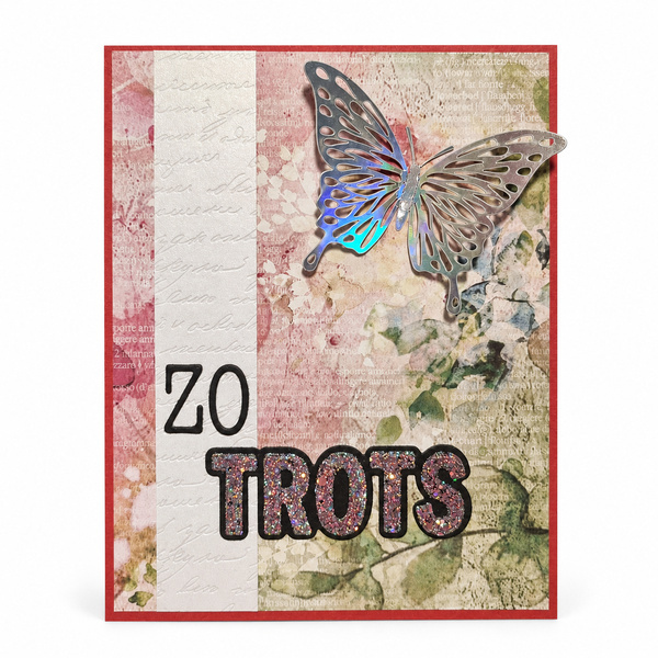 Wenskaart - Zo trots met holo-vlinder